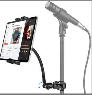 Gooseneck Tablet Holder Mount for Microphone Stand
